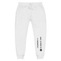 MF white fleece sweatpants