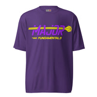 MajorFundamentals purple/gold performance t-shirt