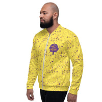 PaintSplatter purple Jacket yellow