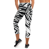 Zebra Capri Leggings w/Yoga Band