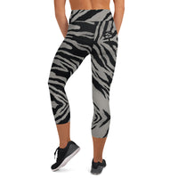 Grazy Zebra Yoga Capri Leggings