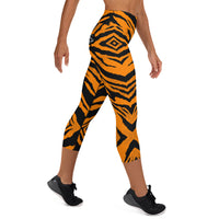 Tiger Yoga Capri Leggings