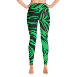 Green Zebra Yoga Leggings