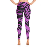 Purple Zebra Yoga Leggings