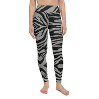Gray Zebra Yoga Leggings