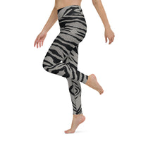 Gray Zebra Yoga Leggings