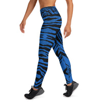 Blue Zebra Yoga Leggings