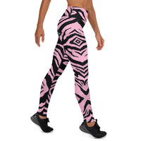 Pink Zebra Yoga Leggings