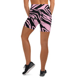 Pink Zebra Yoga Shorts