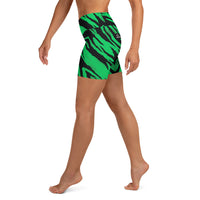 Green Zebra Yoga Shorts