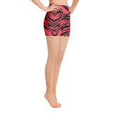 Red Zebra Yoga Shorts