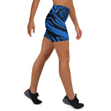 Blue Zebra Yoga Shorts