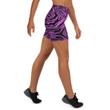 Purple Zebra Yoga Shorts