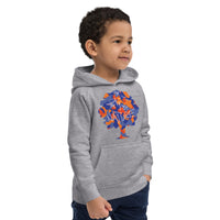 Kids OrangeBlue Camo eco hoodie