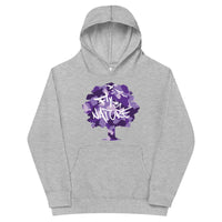 Kids Purple Camo fleece hoodie