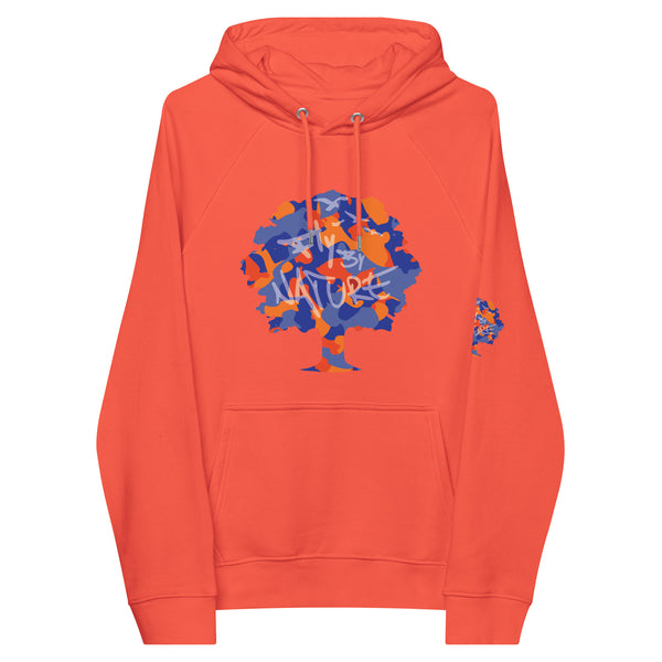 OrangeBlueCamo eco raglan hoodie