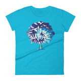 Women's Blue TieDye sleeve t-shirt